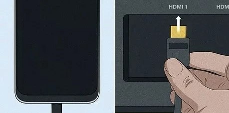 hdmi cable connected to smart tv